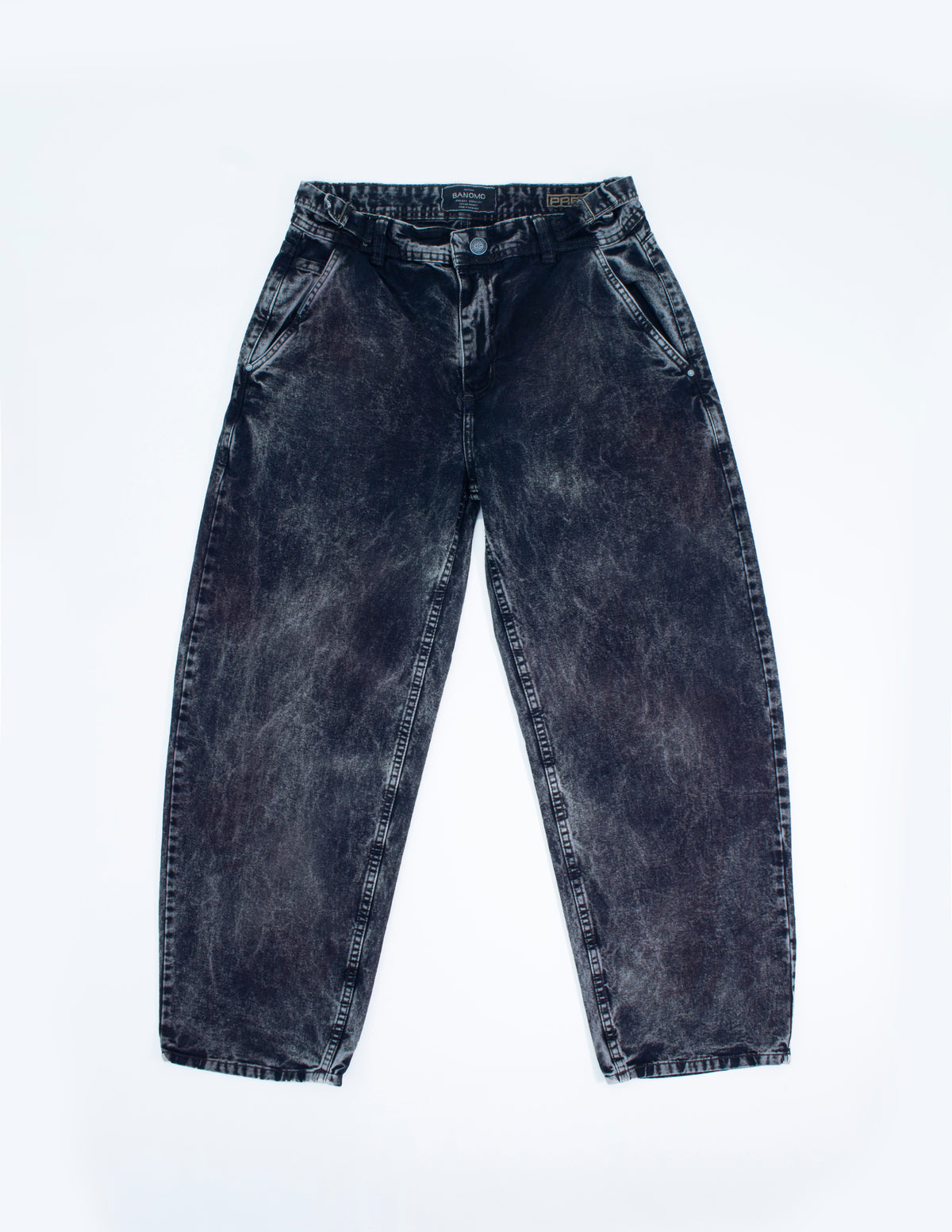 Jeans Baggy Correas Negro - modelo
