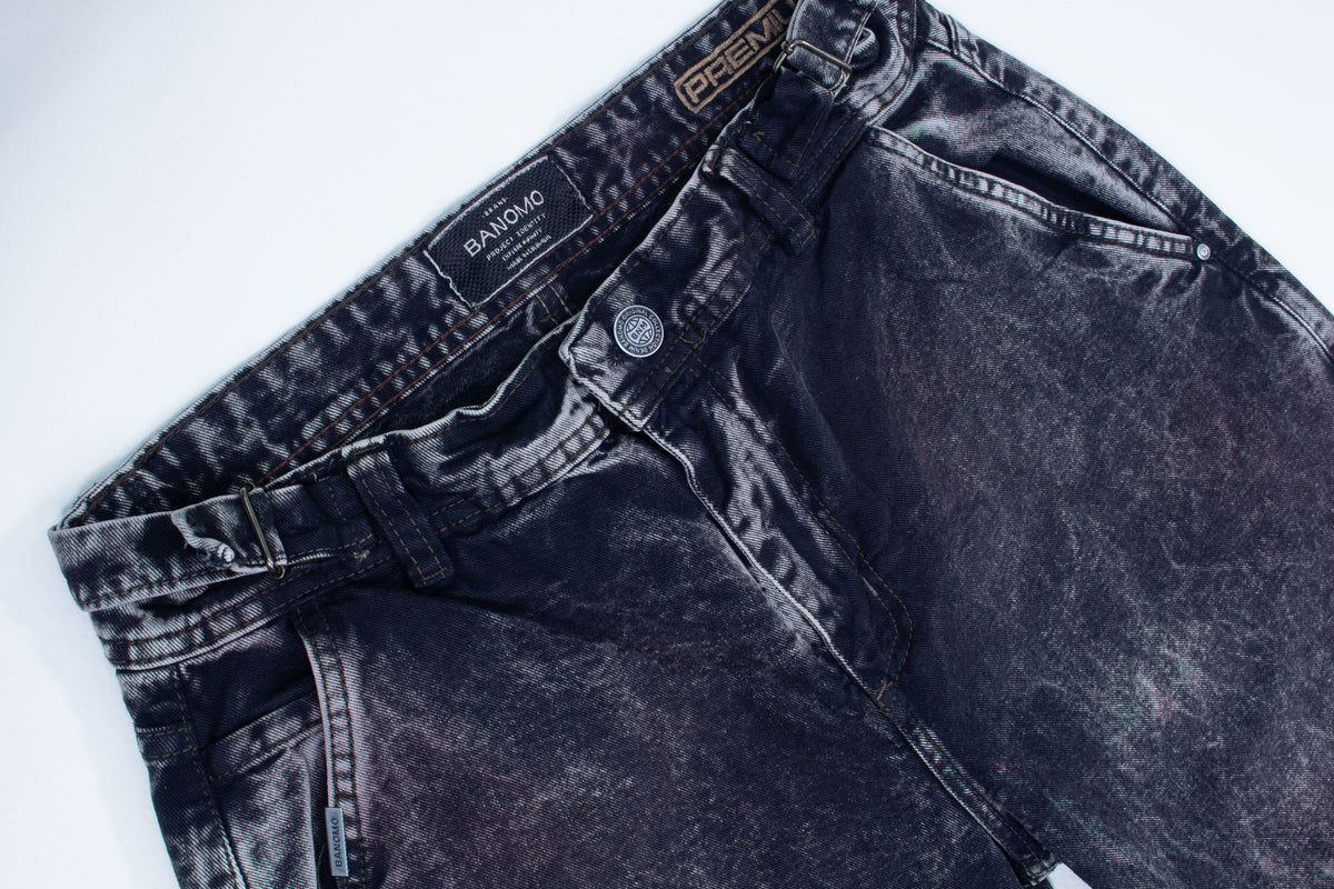 Jeans Baggy Correas Negro - modelo