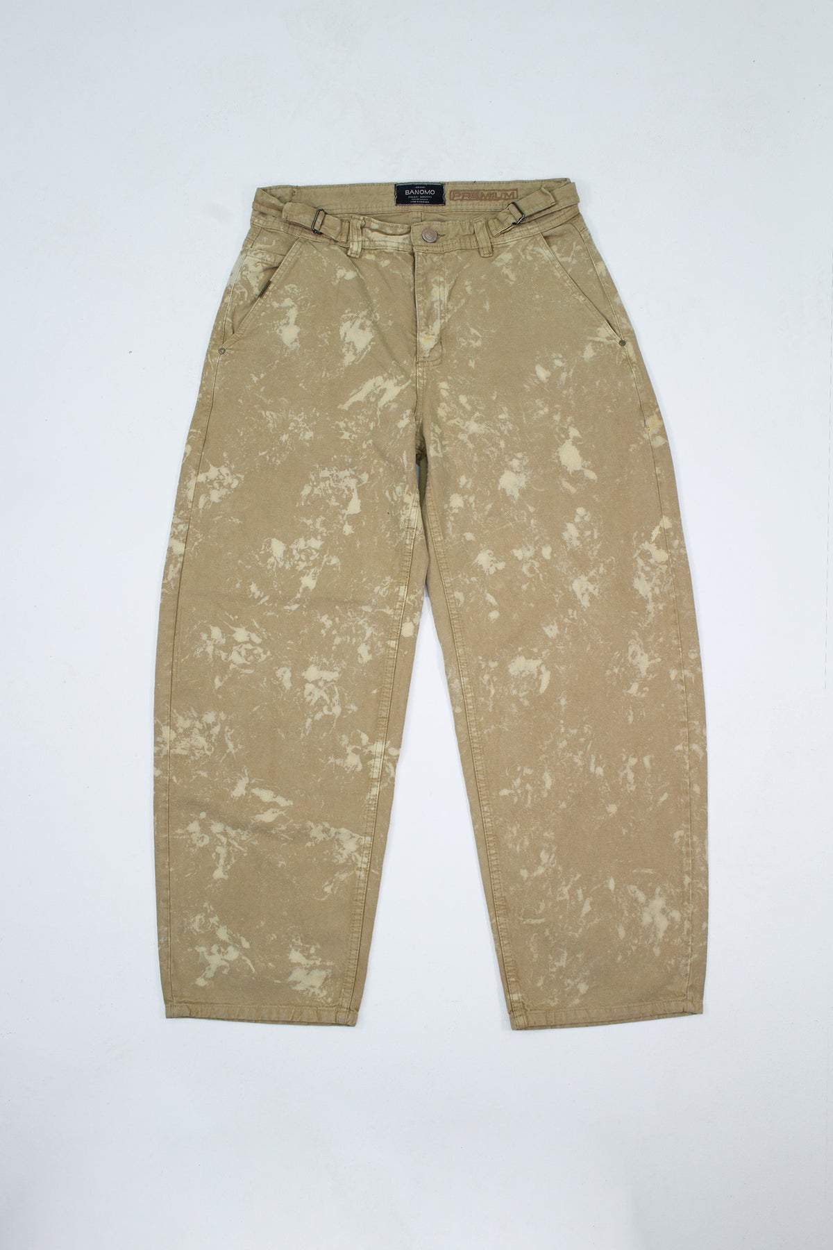 Jeans Baggy Correas Beige - modelo