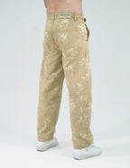 Jeans Baggy Correas Beige - posterior