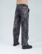 Jeans Baggy Correas Negro - posterior
