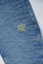 Jeans Baggy Correas Azul Frost
