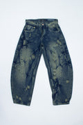 color:azul | Jean Baggy Barriel Rotos BANOMO vista 1